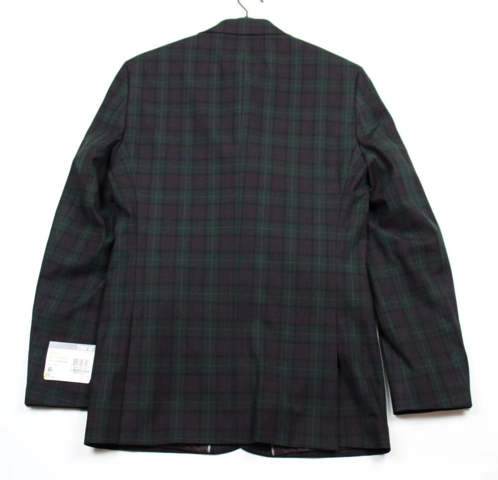 Bar iii Suit Mens 38 L 32W Green Burgundy Plaid Slim Fit Stretch 2 piece - Picture 3 of 10